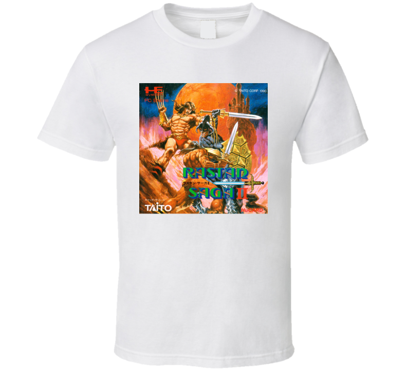 Rastan Saga 2 Nastar Retro Classic Video Game Cover Art T Shirt Rastan Saga 2 Nastar Retro Classic Video Game Cover Art T Shirt