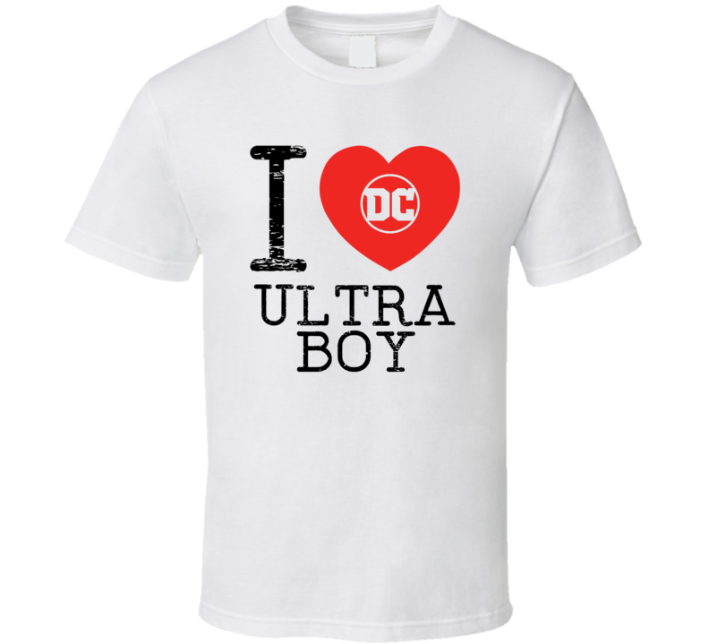 Ultra Boy I Love Heart Comic Books Super Hero Villain T Shirt Ultra Boy I Love Heart Comic Books Super Hero Villain T Shirt
