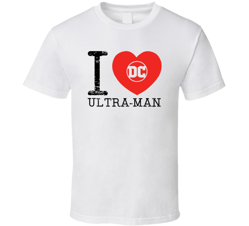 Ultra Man I Love Heart Comic Books Super Hero Villain T Shirt Ultra Man I Love Heart Comic Books Super Hero Villain T Shirt