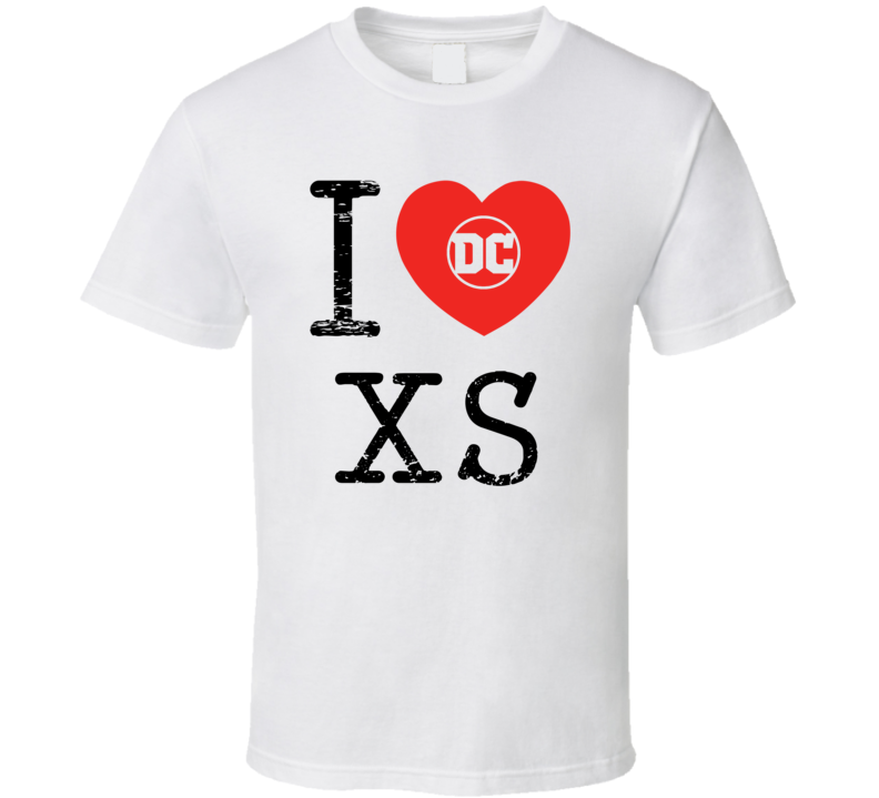 Xs I Love Heart Comic Books Super Hero Villain T Shirt Xs I Love Heart Comic Books Super Hero Villain T Shirt