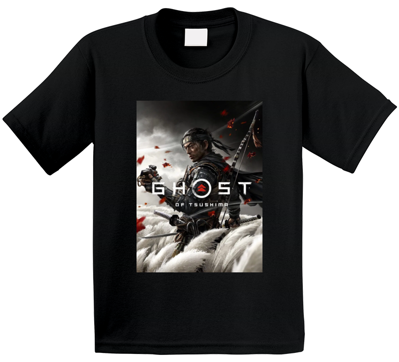 Ghost Of Tsushima Video Game Cover Art T Shirt Ghost Of Tsushima Video Game Cover Art T Shirt