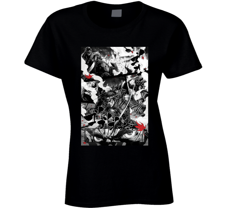 Ghost Of Tsushima Video Game Comic Art Ladies T Shirt Ghost Of Tsushima Video Game Comic Art Ladies T Shirt