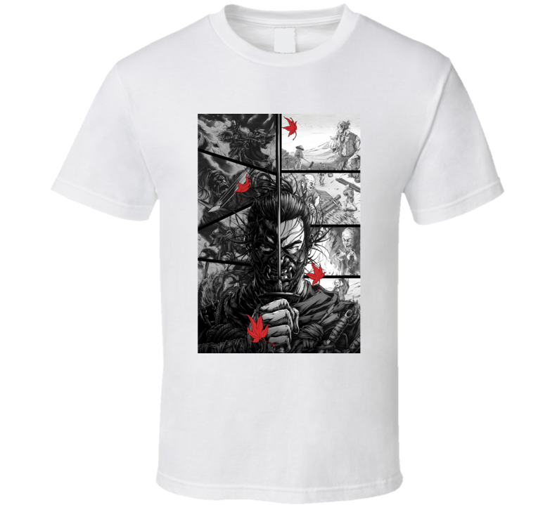 Ghost Of Tsushima Video Game Comic Page Art T Shirt Ghost Of Tsushima Video Game Comic Page Art T Shirt