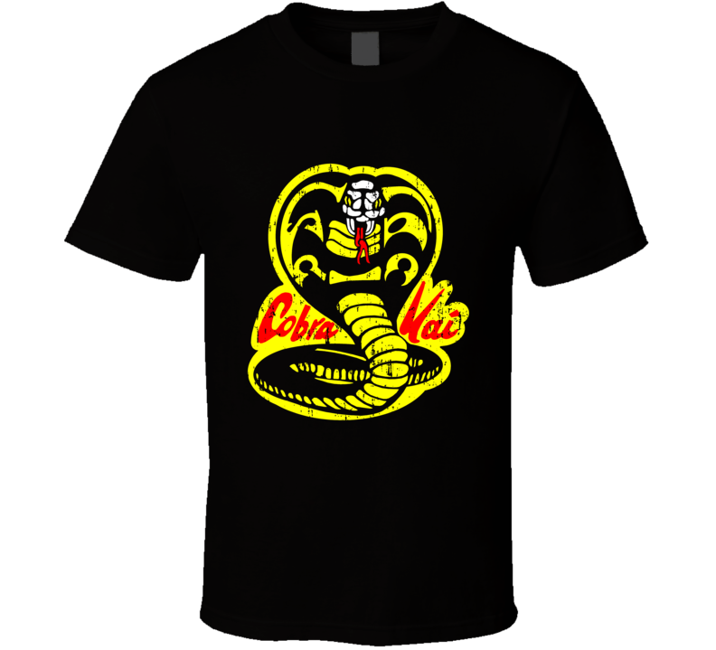 Cobra Kai Karate Kid Tv Show Movie Logo Aged T Shirt Cobra Kai Karate Kid Tv Show Movie Logo Aged T Shirt