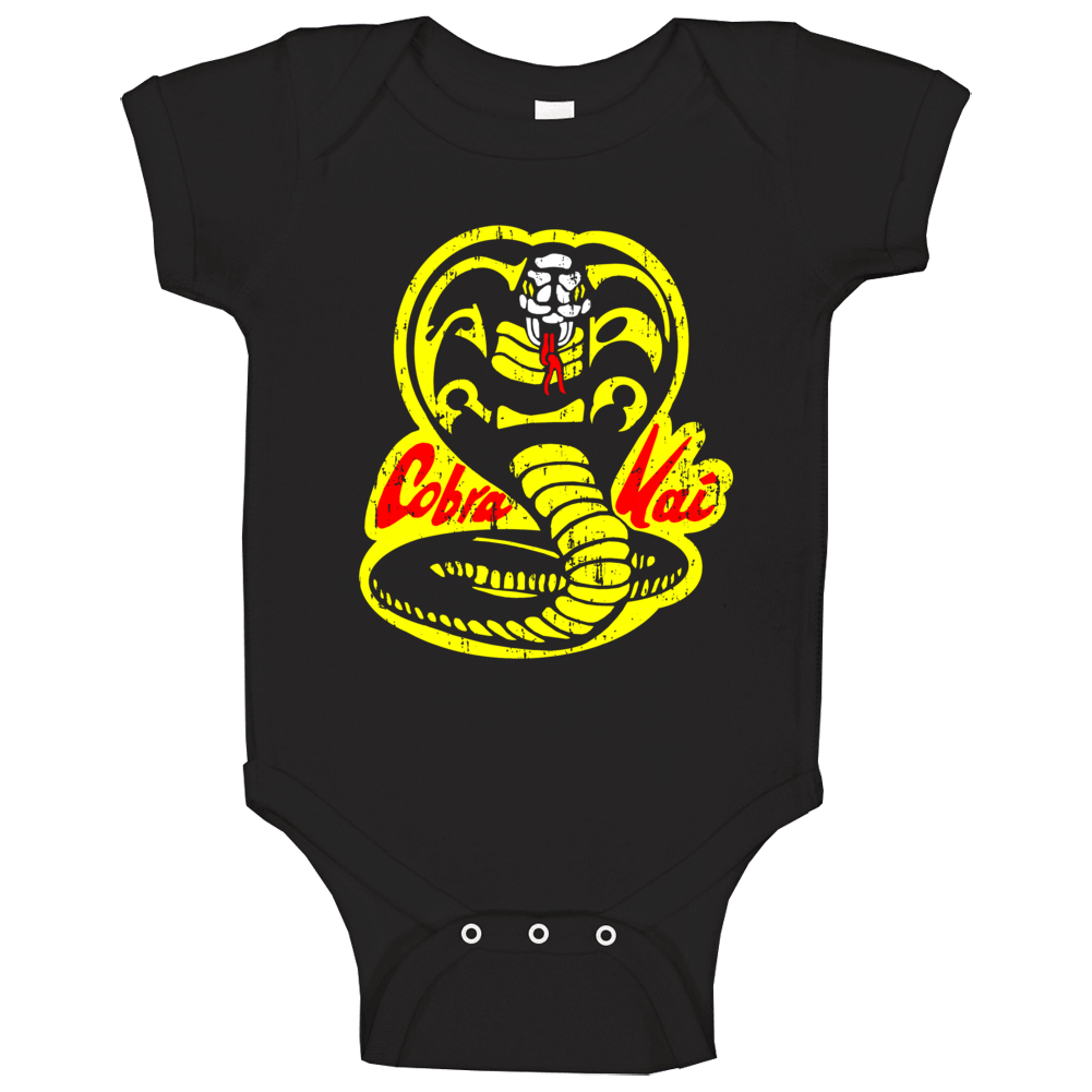 Cobra Kai Karate Kid Tv Show Movie Logo Aged Baby One Piece Cobra Kai Karate Kid Tv Show Movie Logo Aged Baby One Piece