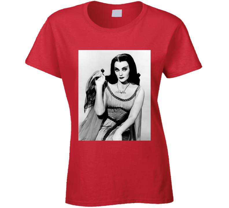 Lily Munster Retro Photo Munsters Cult Tv Show Ladies T Shirt Lily Munster Retro Photo Munsters Cult Tv Show Ladies T Shirt