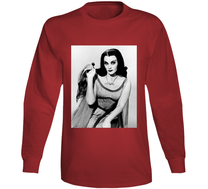 Lily Munster Retro Photo Munsters Cult Tv Show Long Sleeve T Shirt Lily Munster Retro Photo Munsters Cult Tv Show Long Sleeve T Shirt