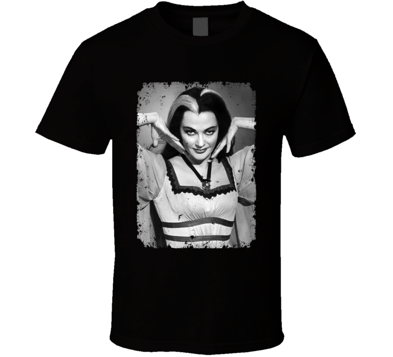Lily Munster Distressed Photo Munsters Cult Tv Show T Shirt Lily Munster Distressed Photo Munsters Cult Tv Show T Shirt