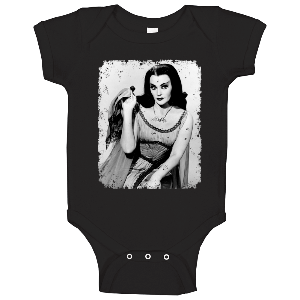 Lily Munster Distressed Retro Photo Munsters Tv Show Baby One Piece Lily Munster Distressed Retro Photo Munsters Tv Show Baby One Piece