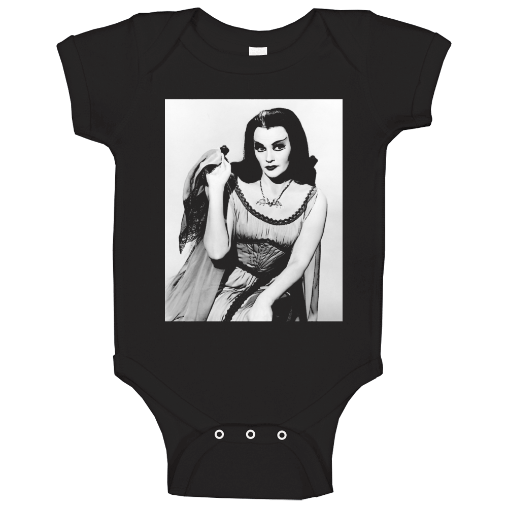 Lily Munster Photo Art Munsters Cult Tv Show Black Baby One Piece Lily Munster Photo Art Munsters Cult Tv Show Black Baby One Piece