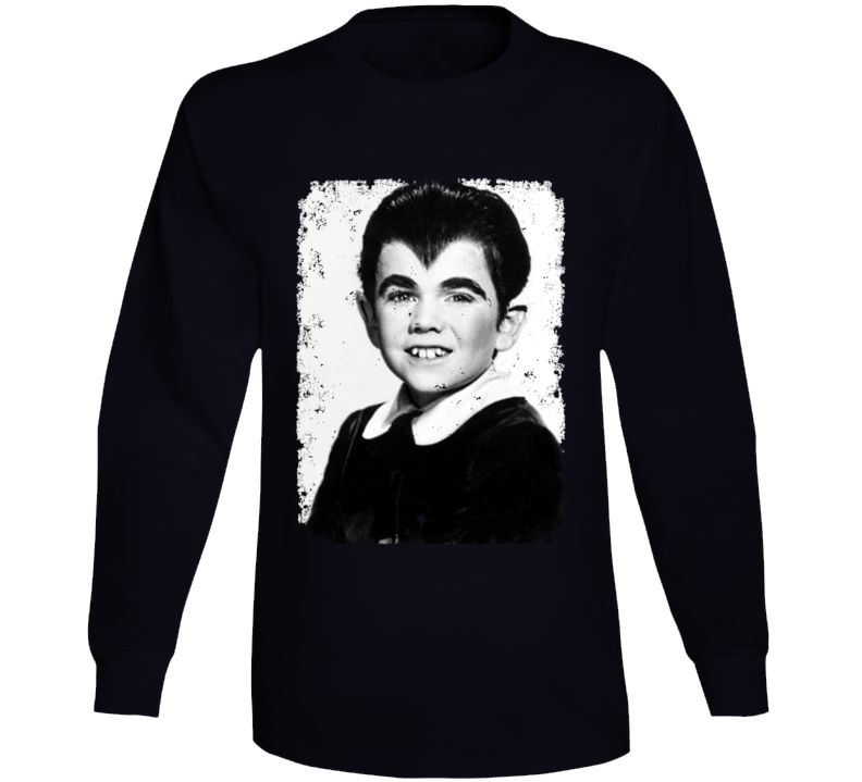 Eddie Munster Distressed Photo Munsters Cult Tv Show Long Sleeve T Shirt Eddie Munster Distressed Photo Munsters Cult Tv Show Long Sleeve T Shirt