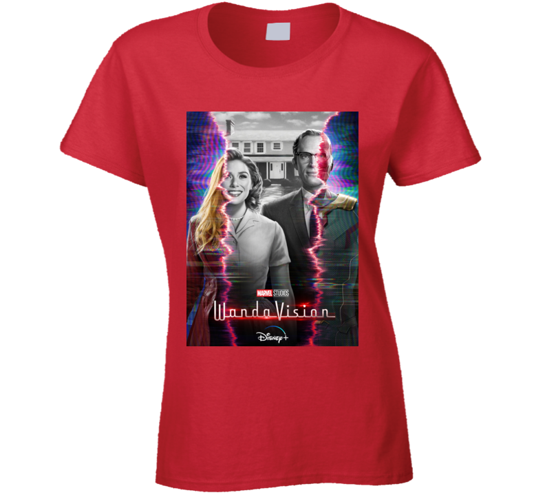 Wandavision Mcu Series Poster Scarlet Witch Vision Ladies T Shirt Wandavision Mcu Series Poster Scarlet Witch Vision Ladies T Shirt