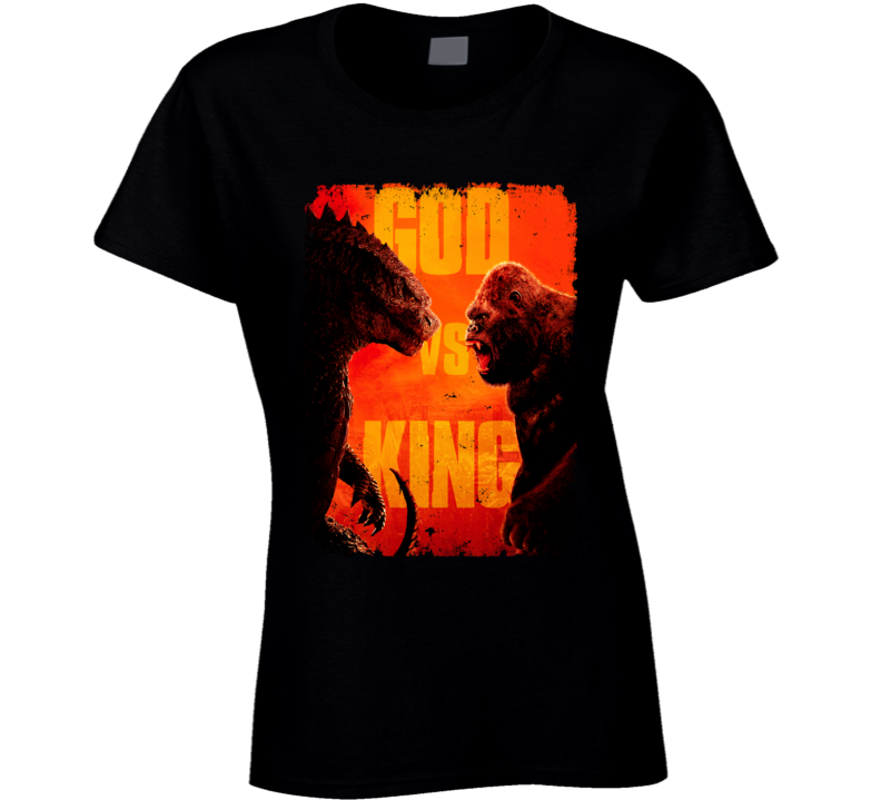 Godzilla Vs Kong Movie King Monsters Kaiju Distressed Ladies T Shirt Godzilla Vs Kong Movie King Monsters Kaiju Distressed Ladies T Shirt