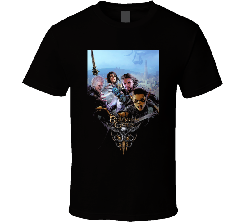 Baldurs Gate 3 Dnd Rpg Video Game Art Black T Shirt Baldurs Gate 3 Dnd Rpg Video Game Art Black T Shirt