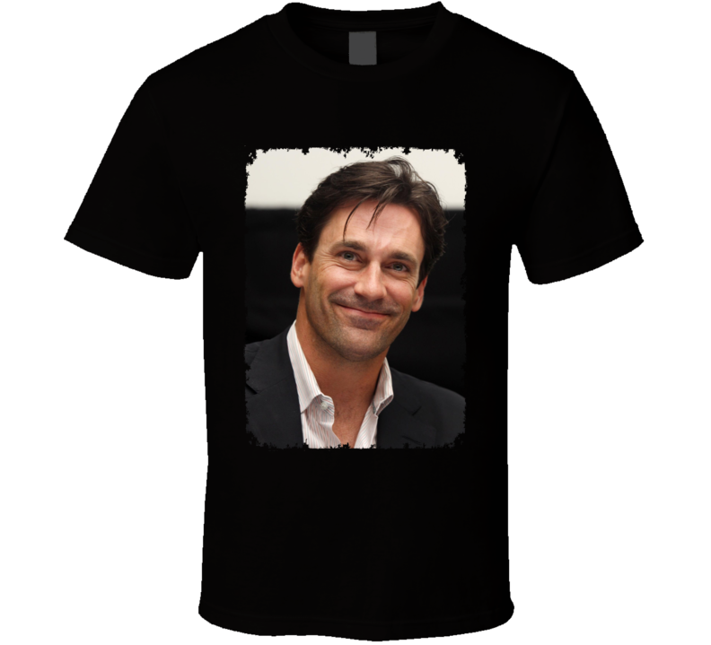Jon Hamm Smiling Photo Actor Distressed T Shirt Jon Hamm Smiling Photo Actor Distressed T Shirt