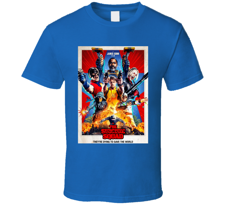 The Suicide Squad Movie Poster Gunn Peacemaker King Shark T Shirt The Suicide Squad Movie Poster Gunn Peacemaker King Shark T Shirt