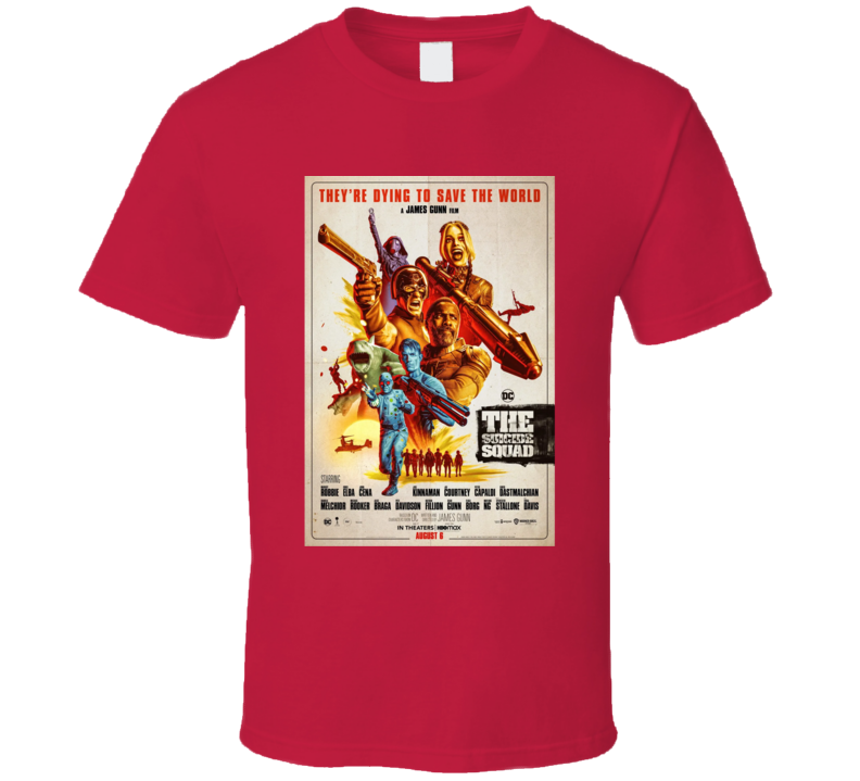 The Suicide Squad Vintage Poster Gunn Peacemaker King Shark T Shirt The Suicide Squad Vintage Poster Gunn Peacemaker King Shark T Shirt