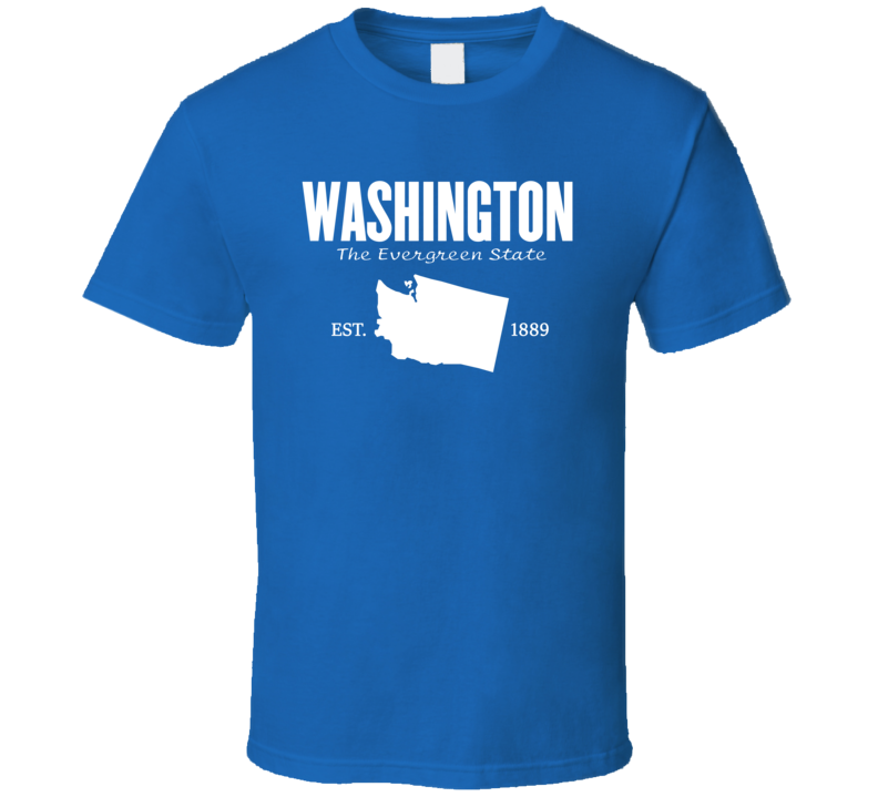 Washington The Evergreen State United States America T Shirt