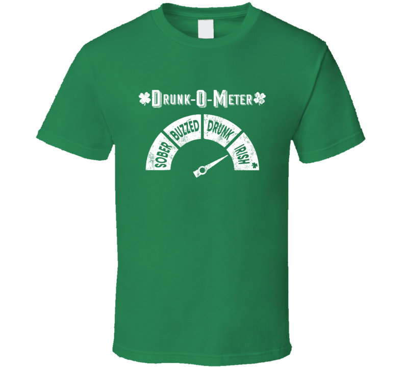 Drunk O Meter Irish St Patrick&#039;s Day Party Distressed T Shirt