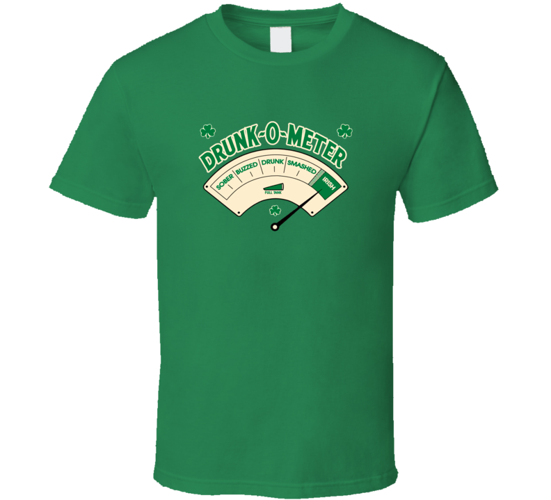 Drunk O Meter Funny St Patrick&#039;s Day Irish Drunk Party T Shirt