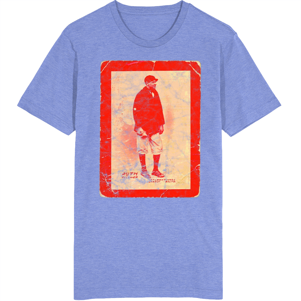 Babe Ruth 1914 Retro Sports Baseball Collectors Card Fan Worn Look T S