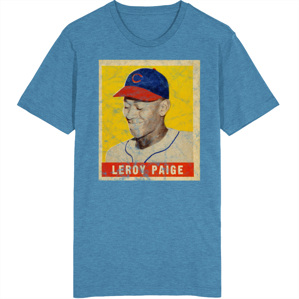 Satchel Leroy 1948 Paige Retro Sports Baseball Collectors Card Fan Worn Look T Shirt