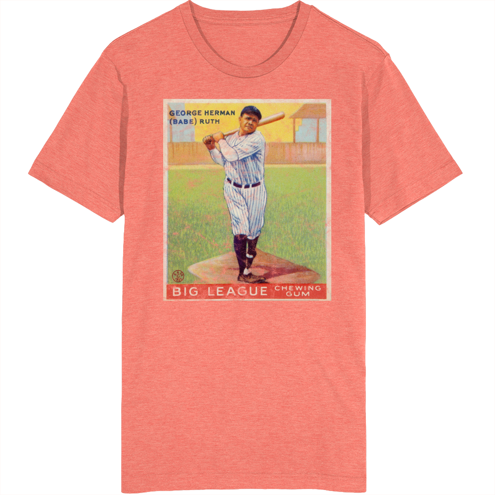 Babe Ruth 1933 Retro Sports Baseball Collectors Card Fan Worn Look T S