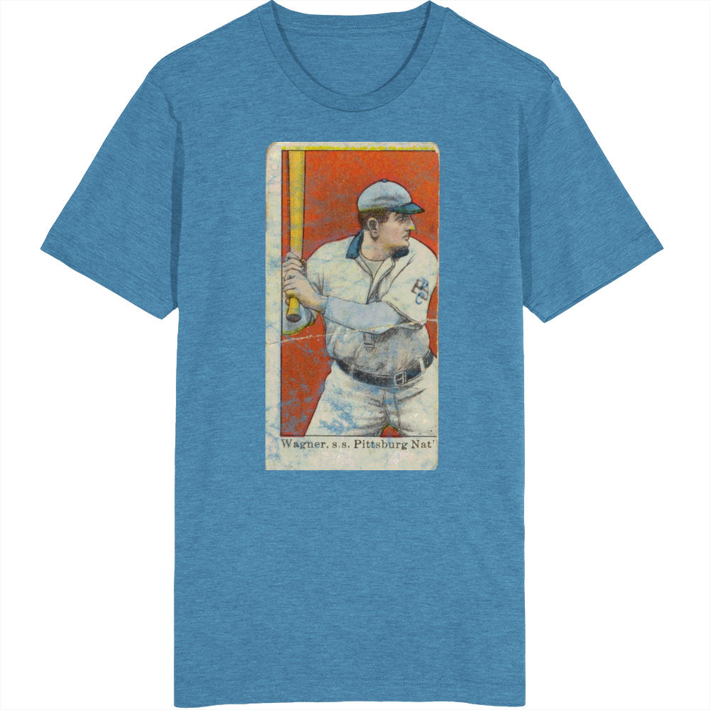 Honus Wagner Batting 1909 Retro Sports Baseball Collectors Card Fan Wo