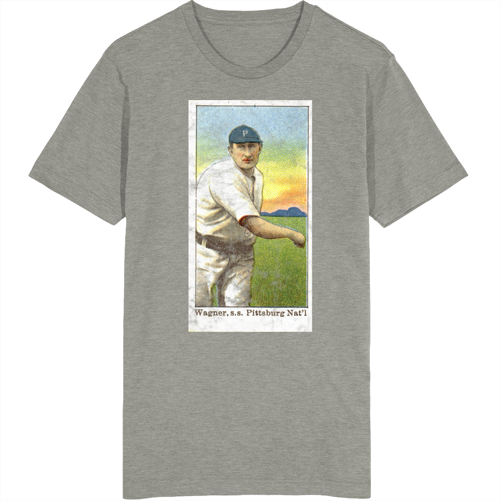 Honus Wagner Throwing 1909 Retro Sports Baseball Collectors Card Fan W