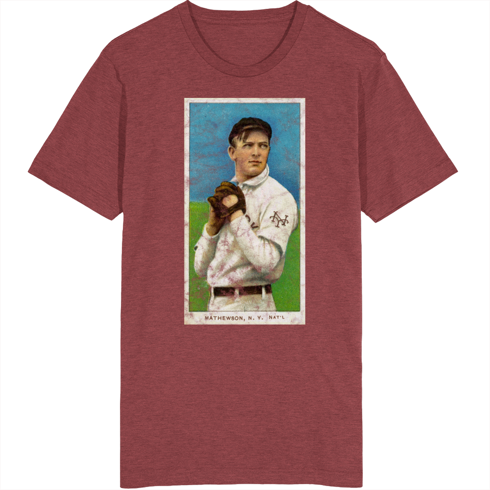 Christy Mathewson White Cap 1909 Retro Sports Baseball Collectors Card