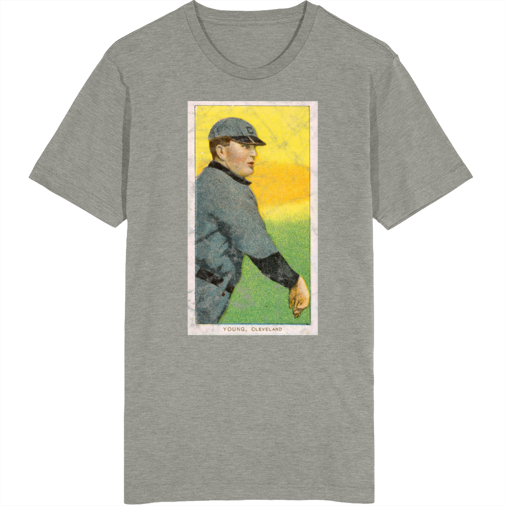 Cy Young Bare Hand 1909 Retro Sports Baseball Collectors Card Fan Worn
