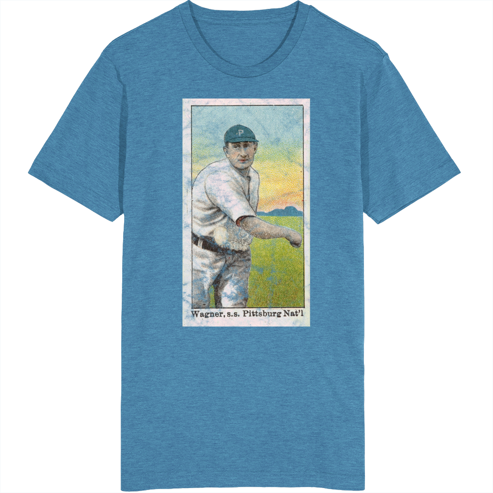 Honus Wagner Throwing 2 1909 Retro Sports Baseball Collectors Card Fan