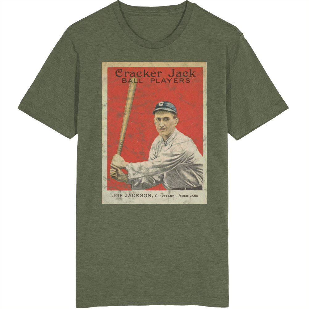 Joe Jackson 1914 Retro Sports Baseball Collectors Card Fan Worn Look T