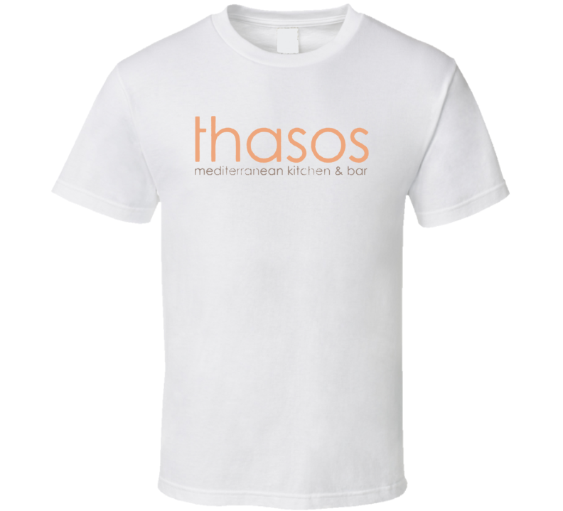 Thasos Mediterranean Kitchen And Bar Restaurant Logo Fort Lauderdale T Shirt