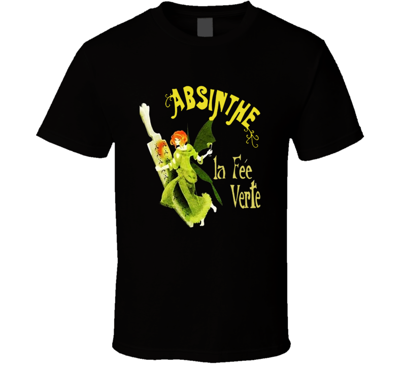 Absinthe La Fee Verte Alcohol Brand Logo T Shirt