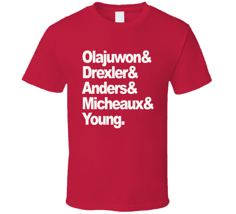 Phi Slama Jama Players Houston Basketball Olajuwon Drexler Anders Mich