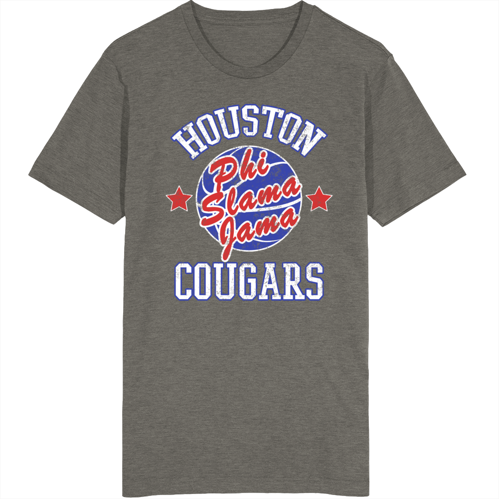 Houston Basketball College America Distressed Phi Slama Jama Vintage T