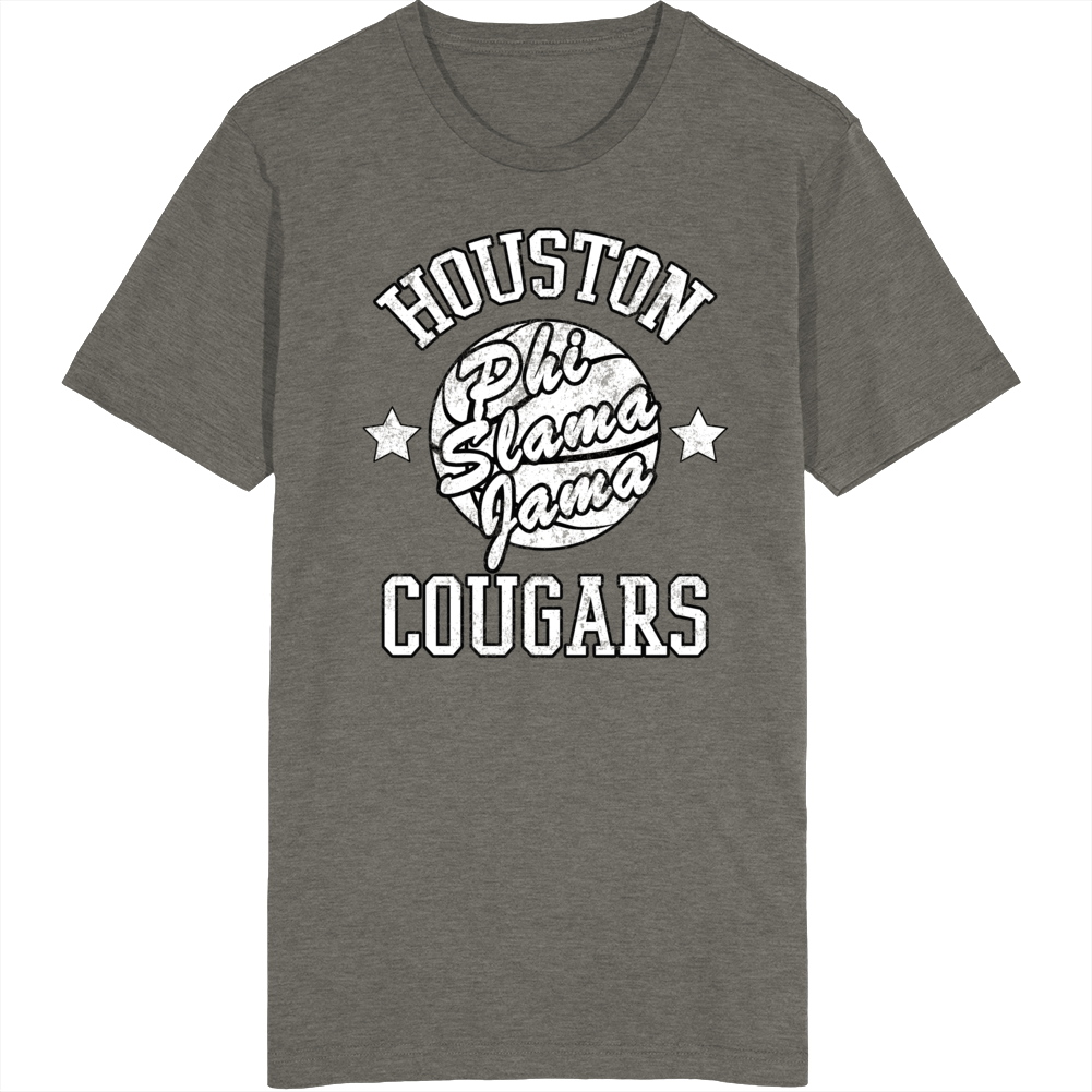 Houston Basketball College Distressed Phi Slama Jama Vintage T Shirt