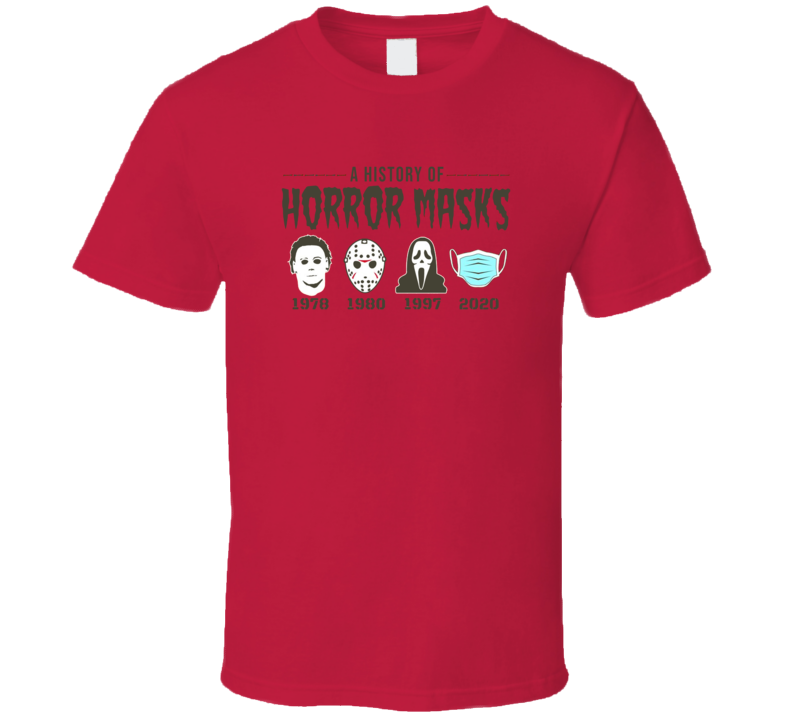 A History Of Horror Masks Michael Myres Jason Voorhees The Mask Coronavirus T Shirt