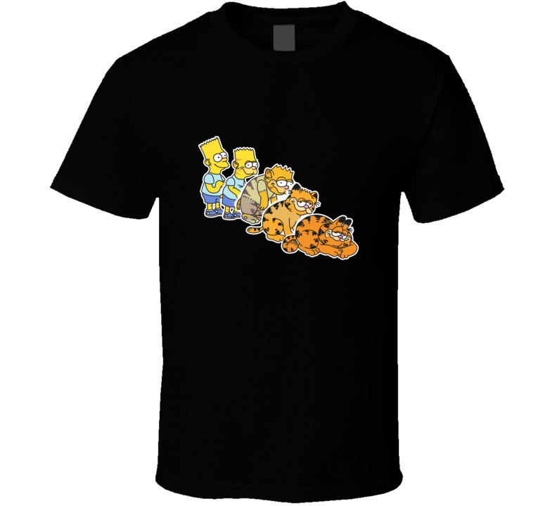 Bart Simpson And Garfield T Shirt