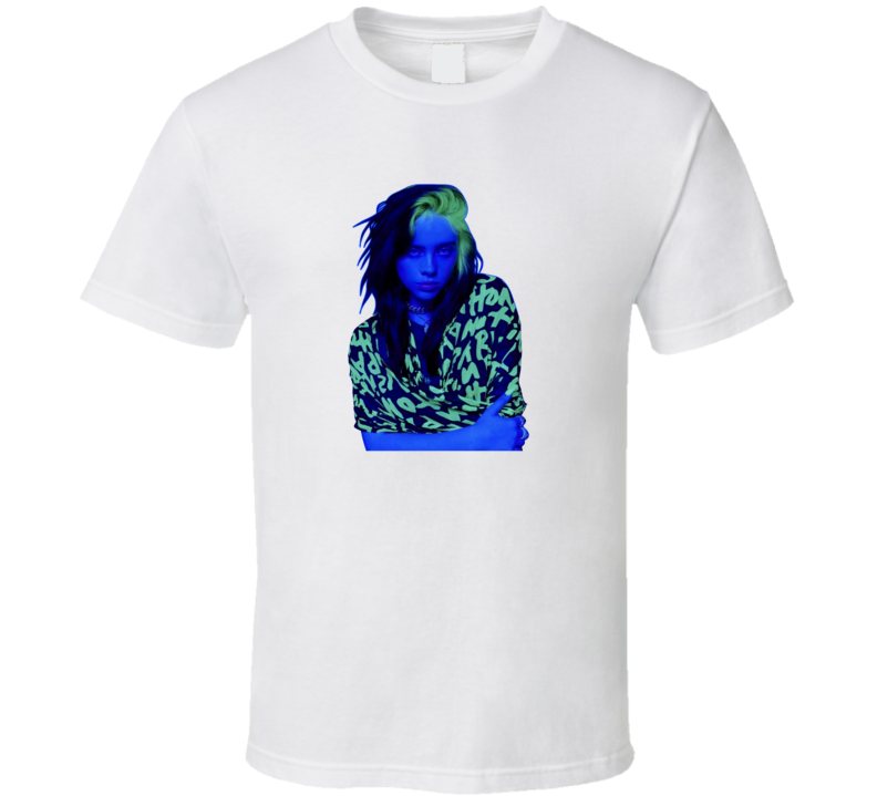 Billie Eilish Neon Portrait T Shirt Billie Eilish Neon Portrait T Shirt