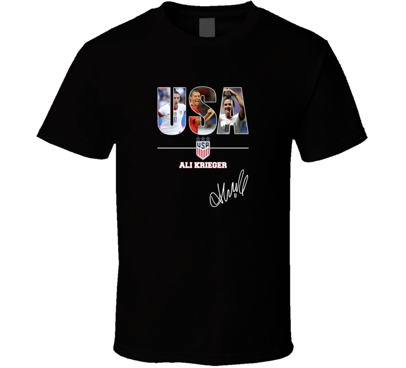 Usa Womenâs Soccer Ali Krieger Signature T Shirt Usa Womenâs Soccer Ali Krieger Signature T Shirt