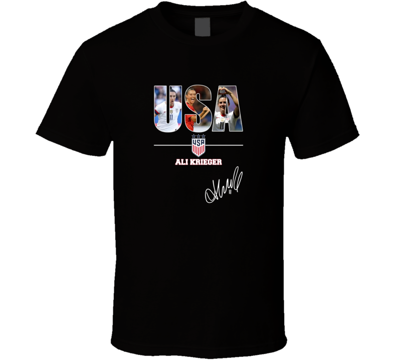 Usa Women's Soccer Ali Krieger Signature T Shirt