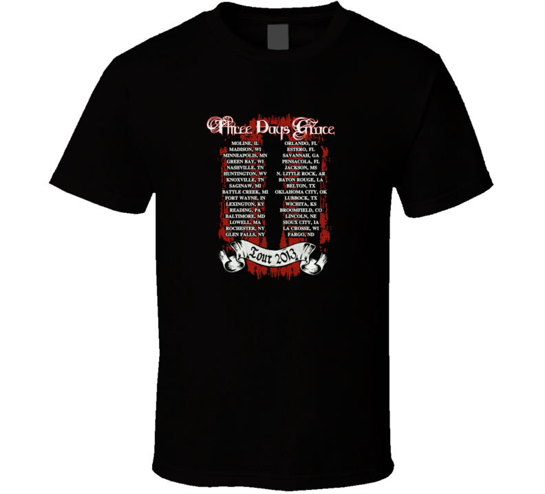 Three  Days Grace Band T Shirt