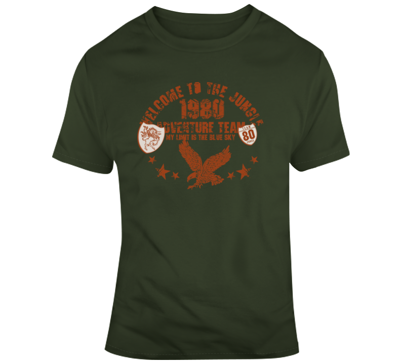 Welcome To The Jungle, Adventure Team, My Limit Is The Blue Sky T Shirt