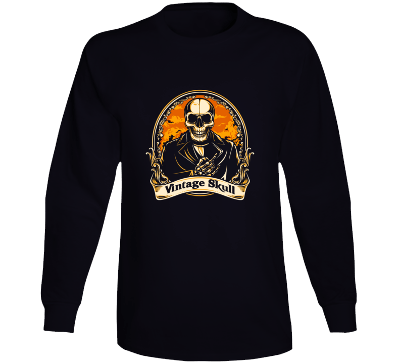 Vintage Skull Long Sleeve