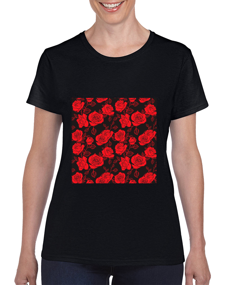 Red Roses Ladies T Shirt Red Roses Ladies T Shirt