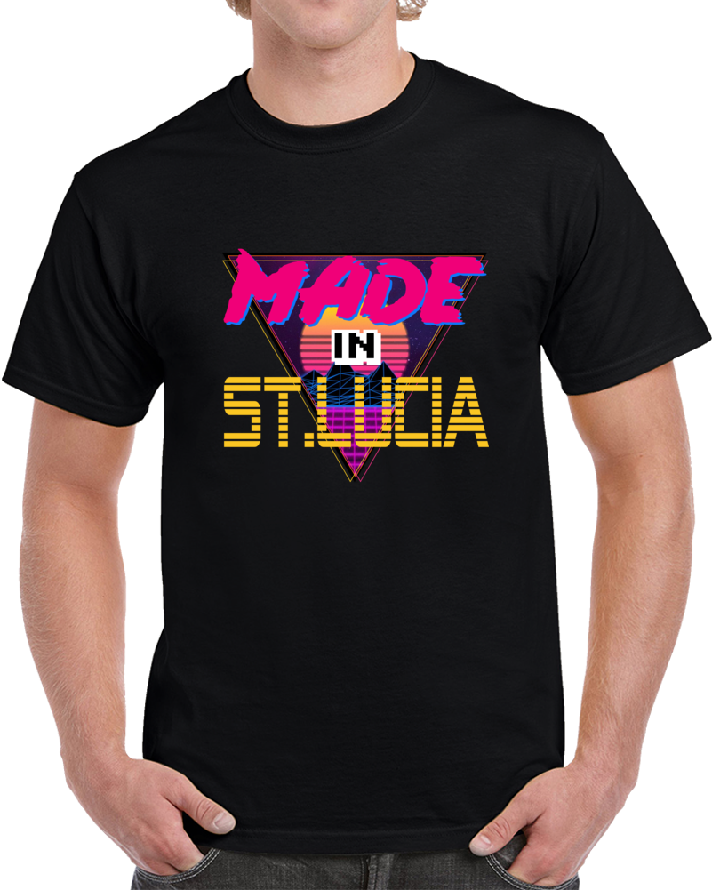 Made In St. Lucia Twin Pitons  T Shirt