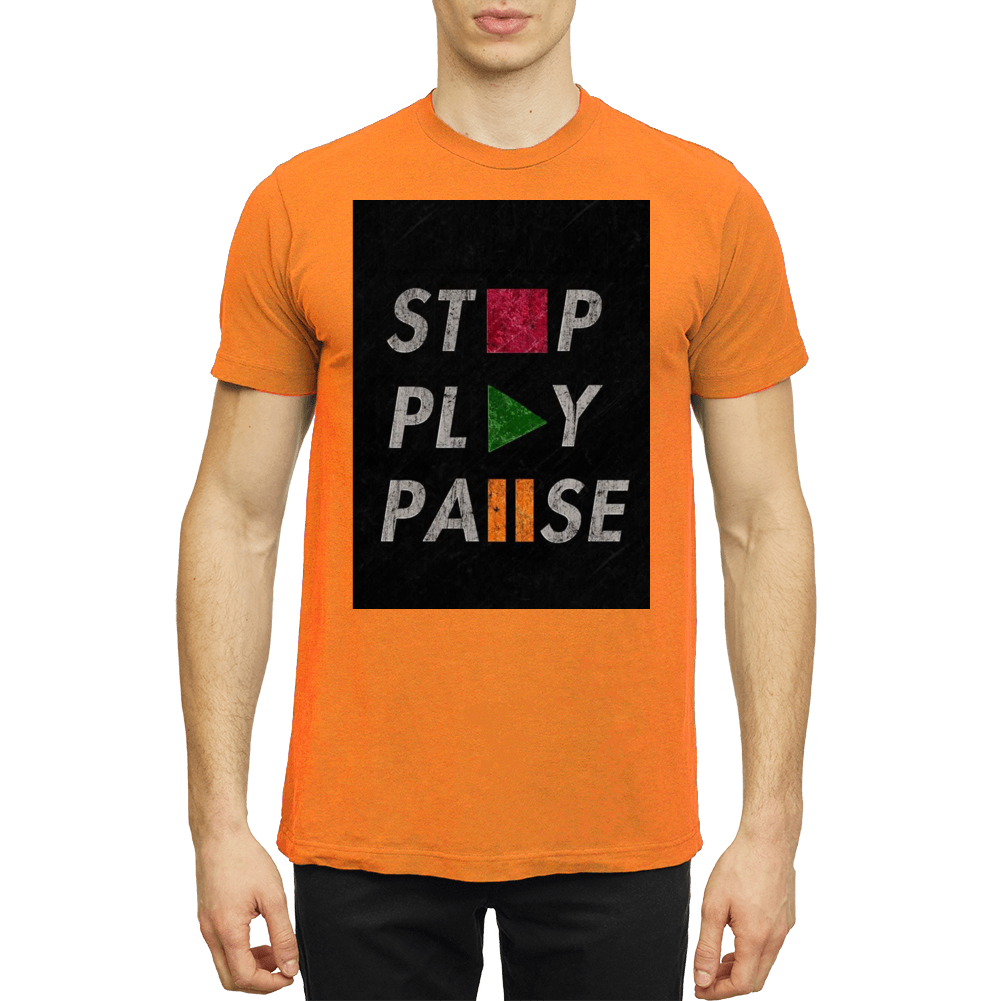 Stop Play Pause  T Shirt