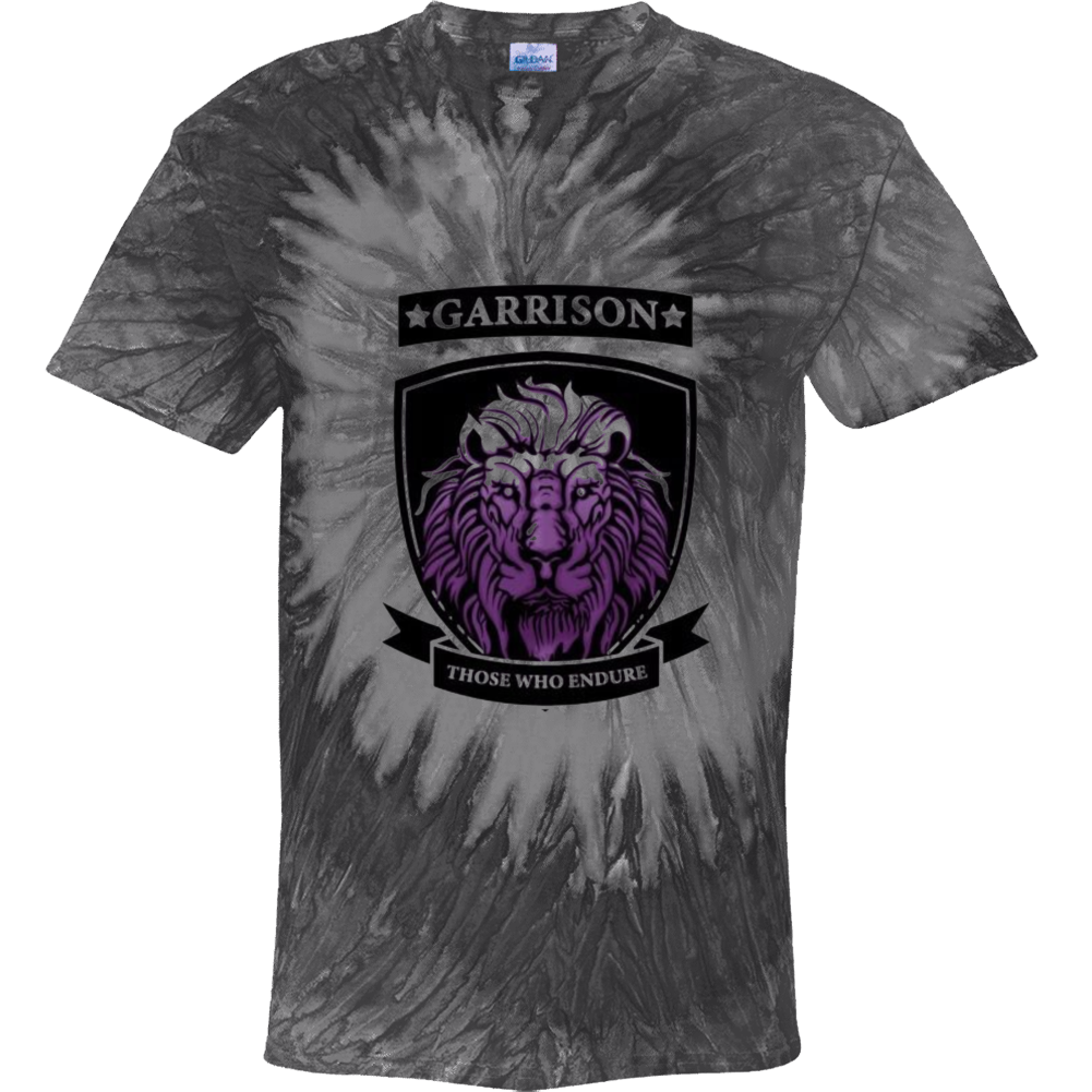 Garrison Purple On Black Swirl  Tie Dye
